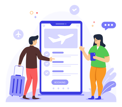 Flight Booking  Illustration