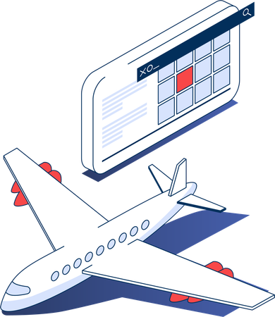 Flight schedule  Illustration