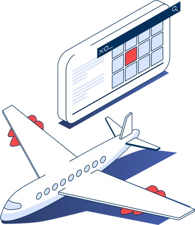 Flight schedule  Illustration