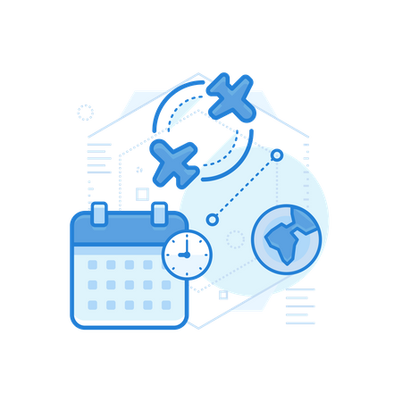 Flight Schedule  Illustration