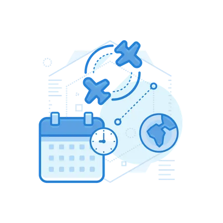 Flight Schedule  Illustration