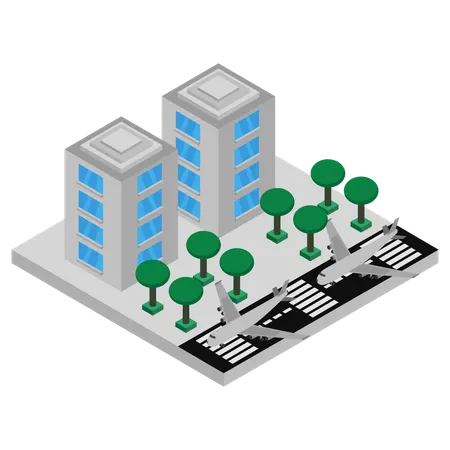 Flight Terminal  Illustration