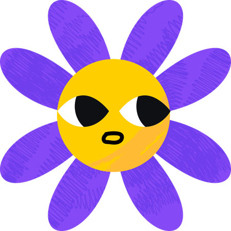 Emoji de flor  Ilustração