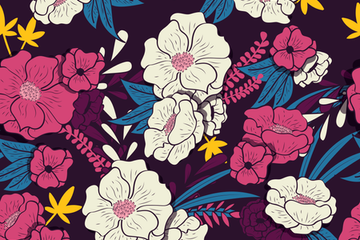 Jungle Patterns And Bouquets Illustration Pack