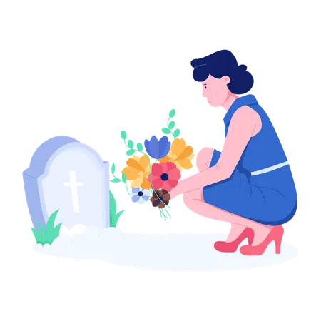 Flores conmemorativas  Ilustración