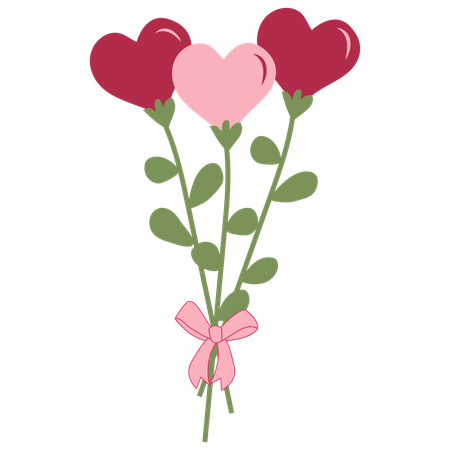 Flores de san valentin  Ilustración