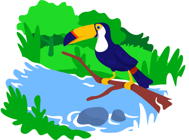 Floresta amazônica  Ilustração