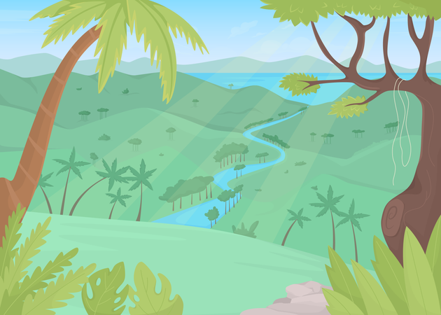 Floresta tropical  Ilustração