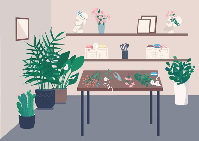 Florist studio  Illustration