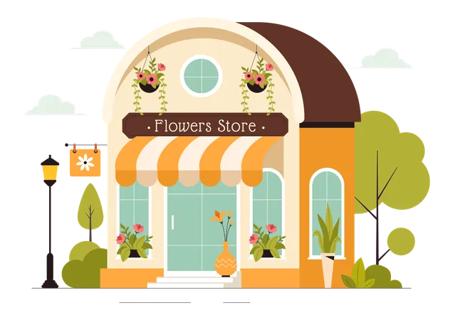 Tienda de flores  Ilustración