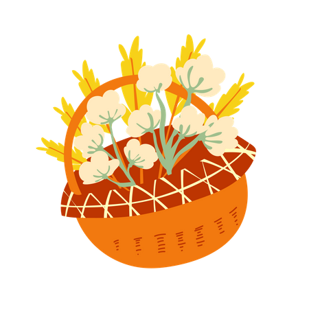 Flower basket Illustration
