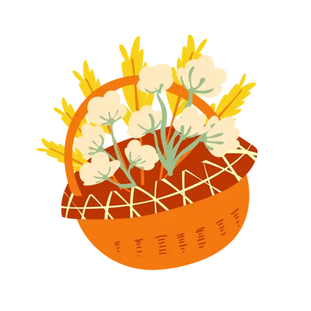 Flower basket Illustration