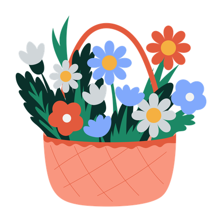 Flower basket  Illustration