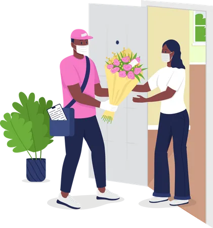 Flower Delivery Illustration