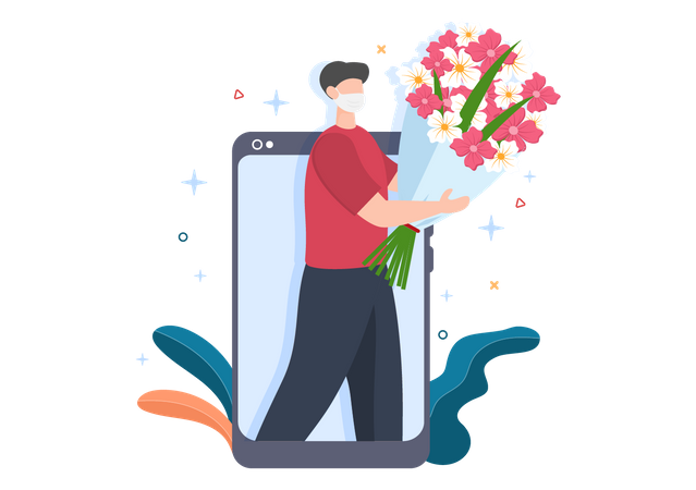 Flower Delivery app  Illustration