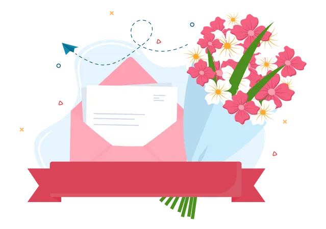 Flower Delivery Service Illustration