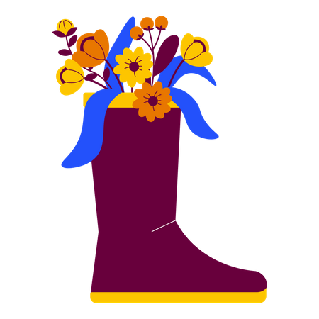 Flower in the boot Illustration