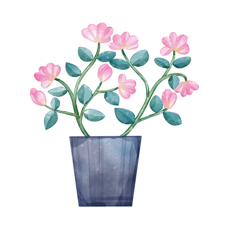 Flower in vase Illustration