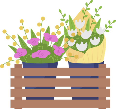 Flower kiosk  Illustration