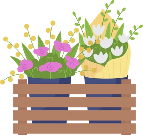 Flower kiosk  Illustration