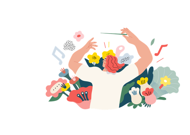 Flower orchestra  Illustration