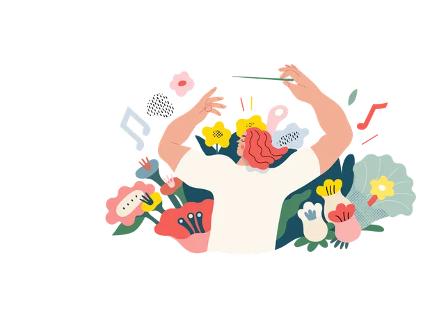 Flower orchestra  Illustration
