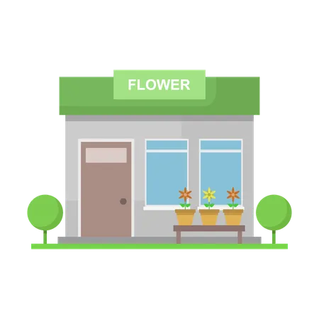 Flower Shop Flower Shop Plant Store Nature Garden Leaf Green Natural Tree Ecology Healthy Food Illustration