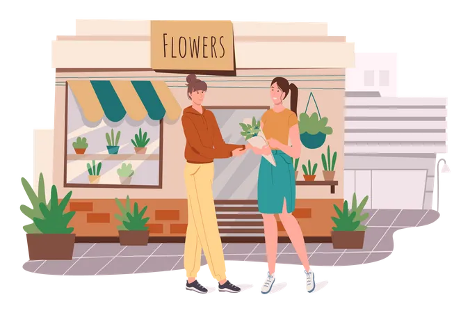 Flower Shop Illustration