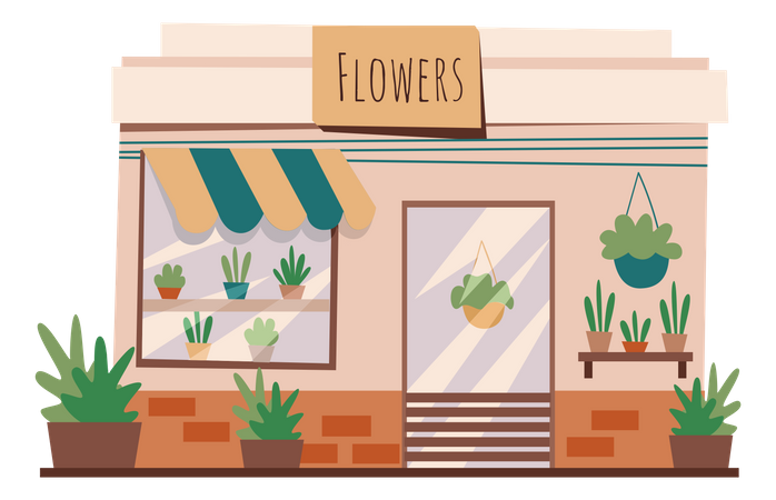 Flower Shop  Illustration