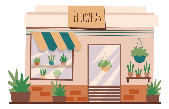 Flower Shop  Illustration