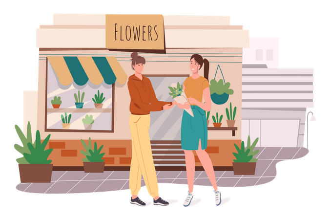 Flower Shop  Illustration