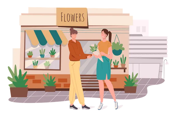 Flower Shop  Illustration