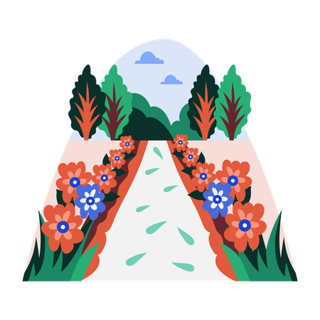 Flower trail  Illustration