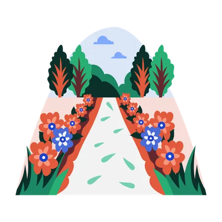 Flower trail  Illustration