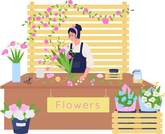Flower workshop Illustration