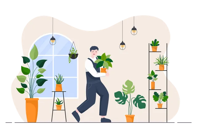 Flowers Delivery Illustration