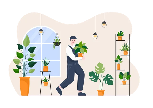 Flowers Delivery  Illustration