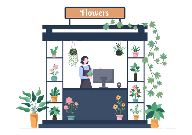 Flowers Shop  Illustration
