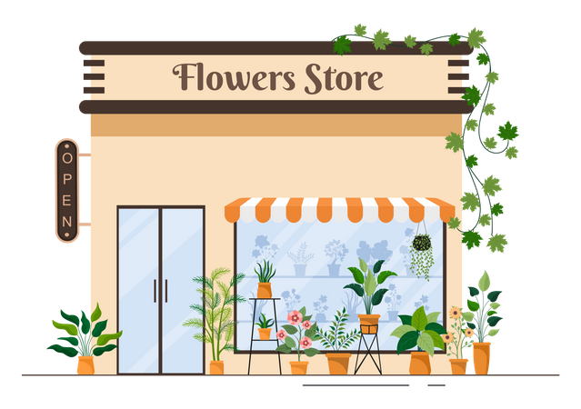Flowers Store Illustration