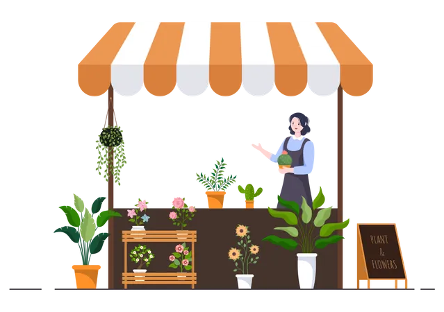 Flowers Store  Illustration