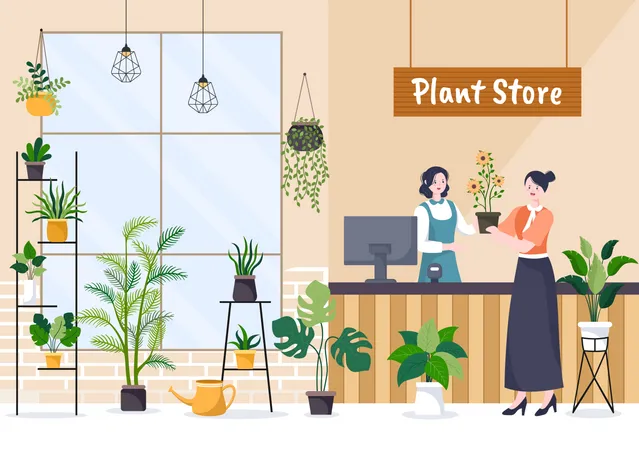 Flowers Store  Illustration