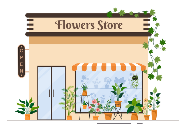 Flowers Store  Illustration