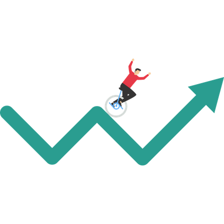 Fluctuations des marchés boursiers financiers  Illustration