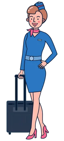 Stewardess  Illustration