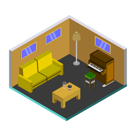 Flügelzimmer  Illustration