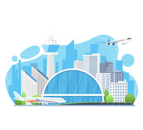 Flughafen Illustration