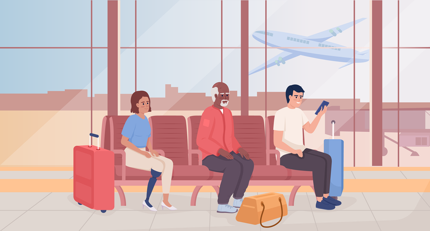 Flughafen-Lounge  Illustration