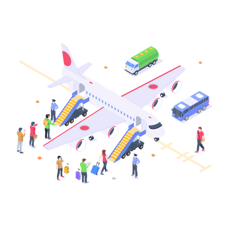 Flugreisen  Illustration