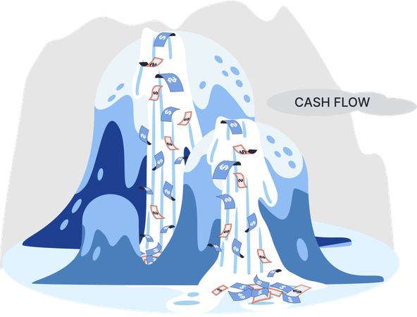 Fluxo de caixa empresarial  Ilustração