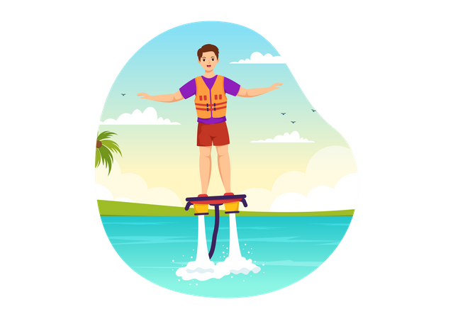 Esporte Flyboard  Ilustração